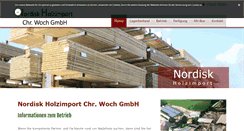 Desktop Screenshot of nordisk-holzimport.de