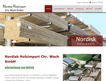 Tablet Screenshot of nordisk-holzimport.de